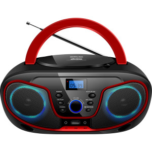 SILVA SCHNEIDER MPC 19.4 USB UKW CD-Radio AUX, CD, USB Schwarz/Rot 