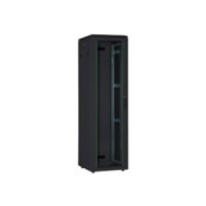 DIGITUS 42HE Unique Netzwerkschrank 600x800mm Glastür Schwarz 