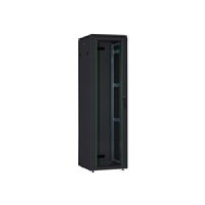 DIGITUS 22HE Unique Netzwerkschrank 600x800 mm Glastür Schwarz 