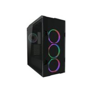 LC-POWER Gaming 998B Rambot Midi Tower Gaming Gehäuse mit Seitenfenster 