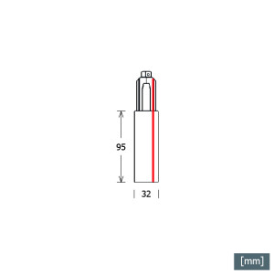 LTS Endeinspeiser ONETrack grau 660264 3PH Schutzleiter rechts 