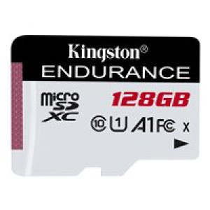  KINGSTON 128GB microSDXC Endurance 95R/45W C10 A1 UHS-I Card Only  