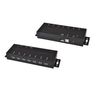 EXSYS USB 2.0 HUB 7-Port schwarz 