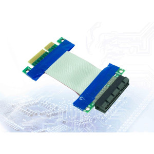 INTERTECH Riser Card Exender 5 cm PCIe x4 flexibel 