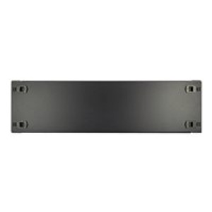 INTERTECH Inter-Tech 19" Blindplatte, schwarz 3HE, geklippt 
