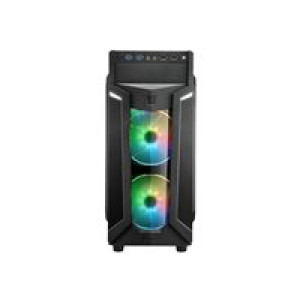 SHARKOON VG6-W RGB Computer-Gehäuse Midi ATX Tower Schwarz (VG6-W RGB) 