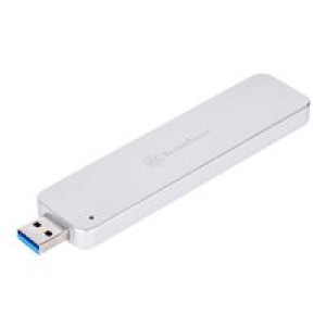SILVERSTONE Mobile Series MS09 - Speichergehäuse - M.2 Card - USB 3,1 (Gen 2) - Silber (SST-MS09S) 