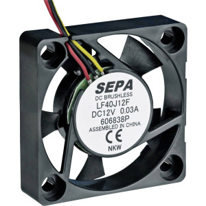  SEPA LF40J12SE22 Axiallüfter 12 V 8.3 m³/h (L x B x H) 40 x 40 x 10 mm Zubehör 