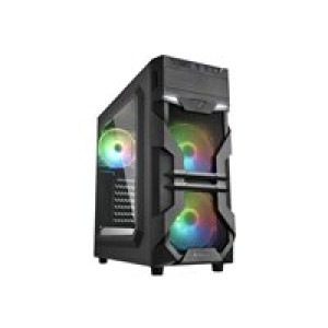 SHARKOON VG7-W RGB Computergehäuse mit Sichtfenster 