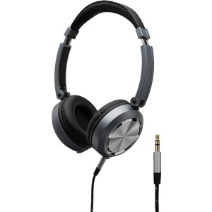 MONACOR MD-460 Kopfhörer Over Ear Schwenkbare Ohrmuscheln Schwarz/Silber 