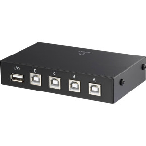 RENKFORCE 4 Port USB 2.0-Umschalter Schwarz 