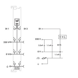 WAGO SPS-Digitaleingangsmodul 750-407/040-000 1 St. 