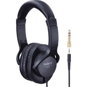 ROLAND RH-5 Studio Kopfhörer Over Ear Faltbar, Schwenkbare Ohrmuscheln Schwarz 