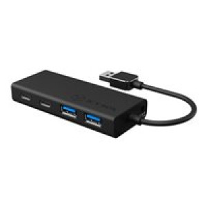 RAIDSONIC USB 3.0 Hub Type-A zu 2x Type-C und 2x Type-A USB Anschlüssen (IB-HUB1426-U3) 