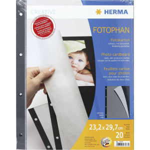 HERMA Fotokarton schwarz 20 Blatt 7577 