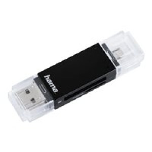  HAMA USB 2.0 OTG Kartenleser Basic  SD/microSD Schwarz  