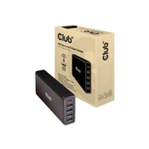 CLUB3D CAC-1903EU Schnellladegerät 1xUSB Typ C, 4xUSB Typ A, PD 111W 