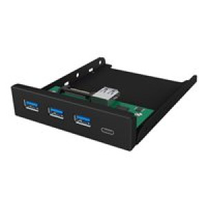 ICY BOX IB-HUB1418-i3 Frontalpanel mit Type-C 1x USB3.0 und Type-A 3x USB3.0 SD 