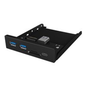 ICY BOX IB-HUB1417-i3 Frontalpanel mit Type-C 1x USB 3.0 und Type-A 2x USB 3.0 SD 