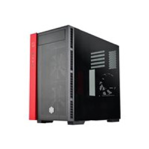 SILVERSTONE Redline RL08 RGB Mini-Tower, TG - schwarz/rot Window 