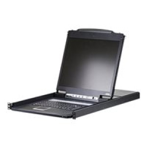  ATEN CL1308N KVMP-Switch, 8-Port 19 LCD-Konsole USB PS/2 VGA Tastatur (deutsch)  