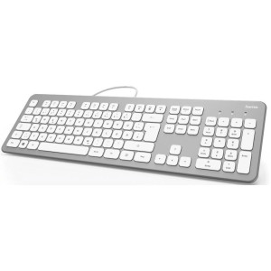  HAMA 182651 Tastatur KC-700 silber / weiß Tastaturen 