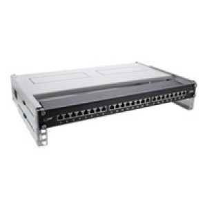 INLINE ® 19" Rack zur Wandmontage, 2HE, 24-40cm Tiefe, mit Abdeckung, grau 