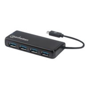 IC INTRACOM Manhattan 4-Port USB 3.2 Gen 1 Hub C-Stecker auf 4x A-Buchse 