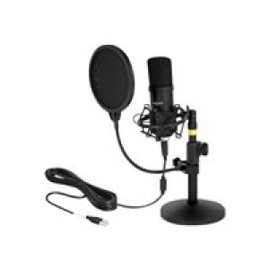 DELOCK Professionelles USB Kondensator Mikrofon Set für Podcasting und Gaming 