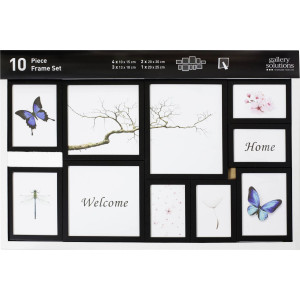 NIELSEN DESIGN 10er Frame Set schwarz Kunststoff Wechselrahmen 