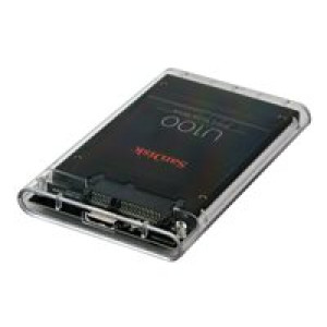 GEMBIRD Gehäuse USB3.0 2.5" für 9.5mm Laufwerke, transparent 
