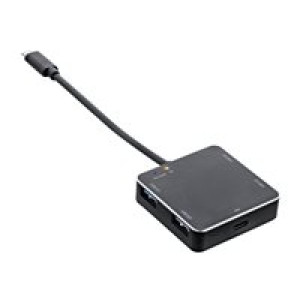 INTOS ELECTRONIC InLine® USB 3.1 Hub, USB Typ C zu 4 Port Typ A mit PD bis 60W, Aluminiumgehäuse, sc 