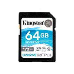  KINGSTON 64GB SDXC Canvas Go Plus 170R C10 UHS-I U3 V30  