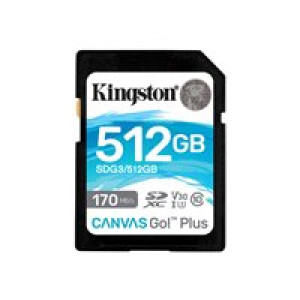  KINGSTON 512GB SDXC Canvas Go Plus 170R C10 UHS-I U3 V30  
