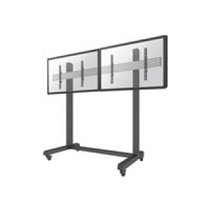  NEOMOUNTS BY NEWSTAR PRO Mobile Flat Screen Trolley - 2x1 (2 x vertical) - box 1/2 / 32-55" / Black/  