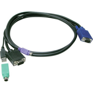  EFB ELEKTRONIK Slim 3-in-1 USB PS/2 KVM KVM Combo cable- 3m  