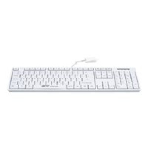  GETT GCQ CleanType Easy Basic USB spritzwasserdicht antimikrobielle Oberflaeche weiss 105 Tasten (CH Tastaturen 