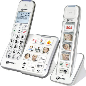 GEEMARC Mobility Pack Foto Schnurloses Telefon analog Anrufbeantworter, Foto-Tasten, Freisprech 