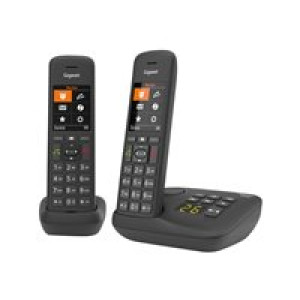 GIGASET C575A Duo schwarz schnurlos analog DECT 2 Mobilteile TFT-Farb-Display Freisprechen 