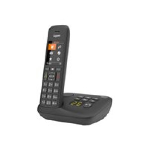 GIGASET C575A schwarz schnurlos analog (DECT) Anrufbeantworter TFT-Farb-Display Freisprechen 