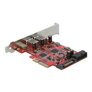 DELOCK PCIe x4>1x USB-C/2xUSB-A/1xUSB3.0 