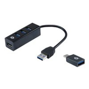 CONCEPTRONIC USB-Hub 4Port USB3.0 -> USB 3.0 +USB-C Adapter 
