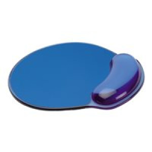 Mousepad mit Handauflage Silikon blau transparent 