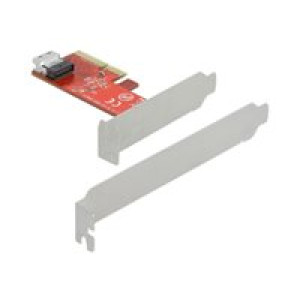 DELOCK PCI Express x4 Karte zu 1 x intern SFF-8654 4i NVMe - Low Profile Formfaktor 