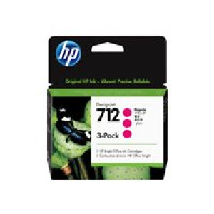 HP 712 3-Pack 29-ml Magenta DesignJet Ink Cartridge 