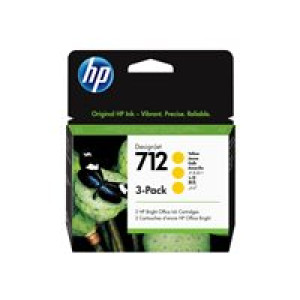 HP 712 3-Pack 29-ml Yellow DesignJet Ink Cartridge 