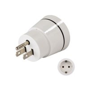 HAMA Travel Adapter Plug - Adapter für Power Connector - Typ B (M) bis CEE 7/4 (W) - weiß - Vereinig 