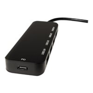 VALUE USB 3.2 Gen 1 Hub, 4fach, Typ C Anschlusskabel, mit 1 PD-Port 