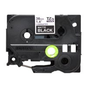 BROTHER TZeM365 tape white on blank black surface 36mm 