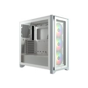 Gehäuse CORSAIR iCUE 4000X RGB - Tower - ATX - ohne Netzteil (ATX) - weiß - USB/Audio (CC-9011205-WW) Kaufen 
